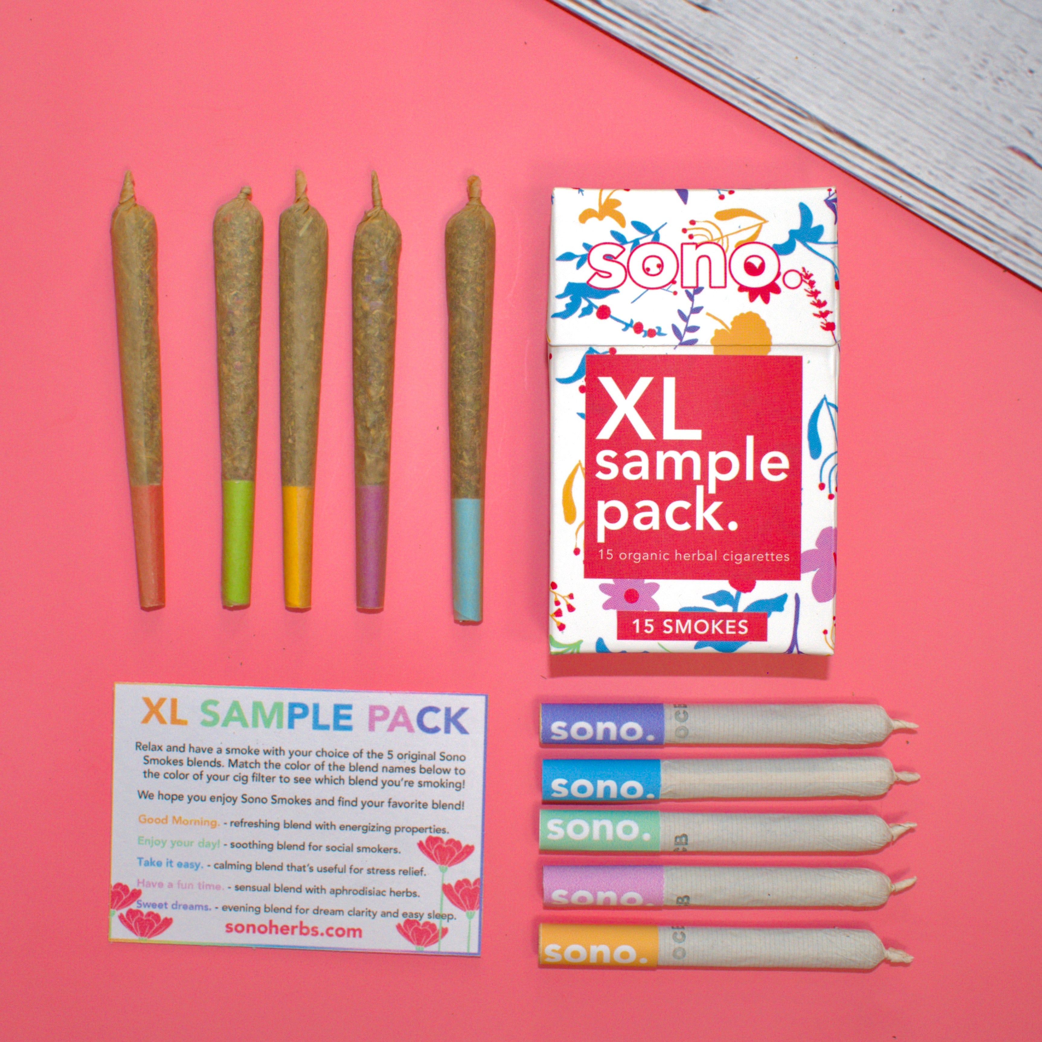 XL Sample pack. | 15-pack Herbal Smokes | 5 Blends to Sample