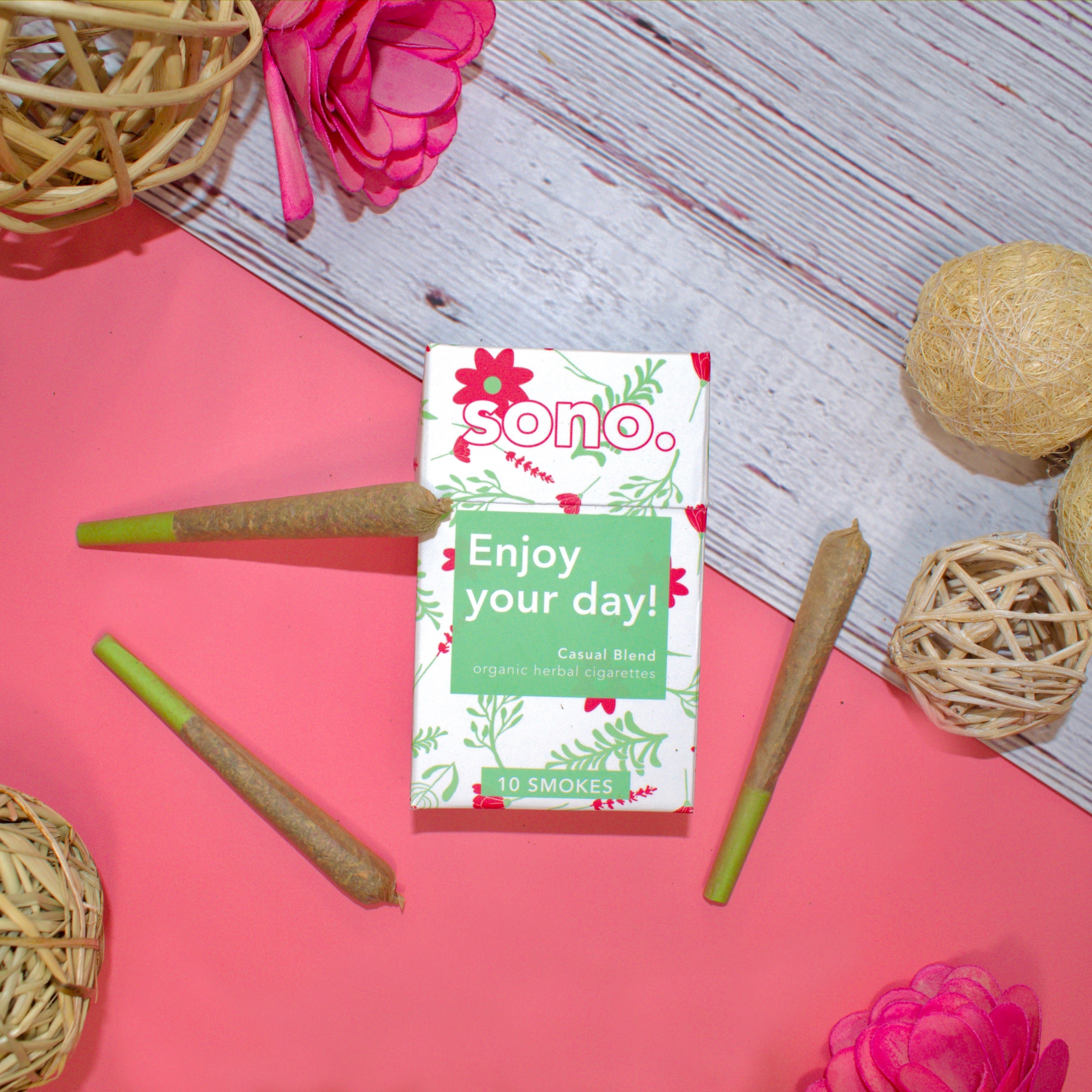 Enjoy your day! | 10-pack Herbal Smokes | Casual Blend