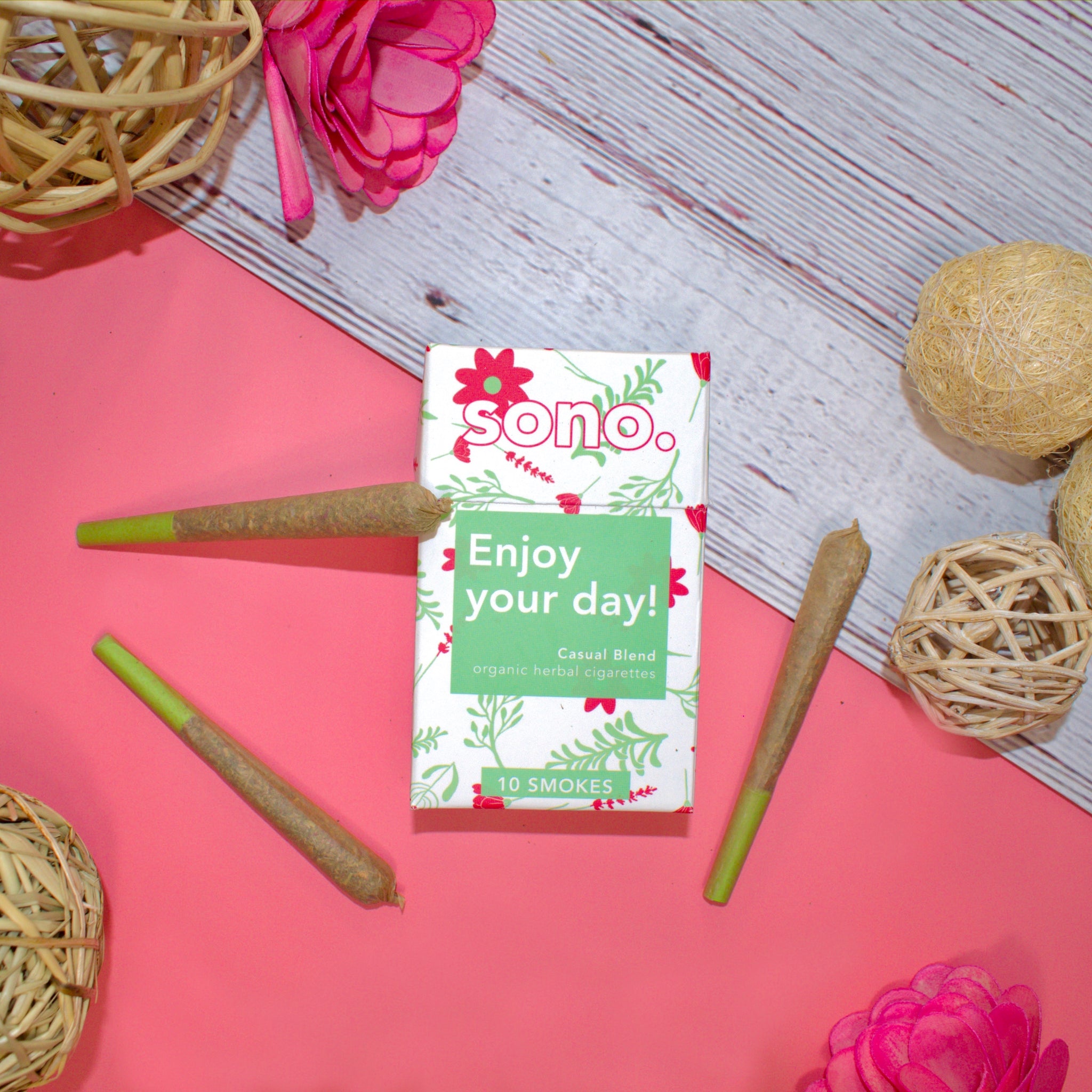 Enjoy your day! | 10-pack Herbal Smokes | Casual Blend